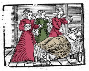 Der Tod der Hexe in „Compendium Maleficarum“ von Francesco Maria Guazzo (15?? -16??) 1608 von Anonymous Anonymous