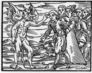 Der Abdruck der Teufelsklaue - „Compendium Maleficarum“, behandelt Hexen, ihre Bosheit und ihre Zaubersprüche von Francesco Maria Guazzo oder Guaccio oder Guaccius (15?? -16??) 1608 Private Sammlung