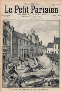 Die Erschießung von Fourmies in Nord-Pas-de-Calais durch die Infanterie auf streikende Arbeiter (1. Mai). von Anonymous Anonymous