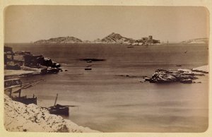 Die Stadt Marseille und ihre Umgebung um 1885-1890: Das Schloss von If und die Inseln, Private Sammlung von Anonymous Anonymous