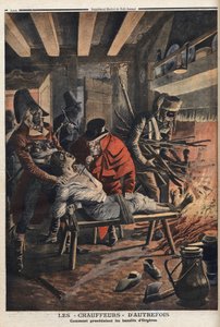 Verschiedene Fakten unter dem Direktorium (1795-1799): die Banditen von Orgeres (Fahrer) (Ille und Schurke), berühmte Verbrecherbande in der Region Beauce, sie greifen hier einen Bauernhof an, ihre Spezialität war es, ihre Opfer durch Verbrennen ihrer Füße von Anonymous Anonymous