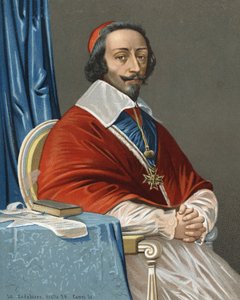 Porträt von Armand Jean Du Plessis, Kardinal von Richelieu, Prälat und französischer Staatsmann (Paris)