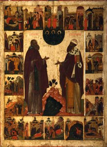 Heiliger Kyrill von Weißsee und Heiliger Kyrill von Alexandria, zweite Hälfte des 16. Jahrhunderts