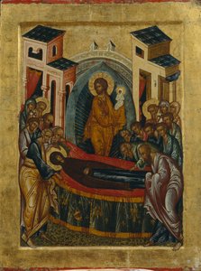 Die Entschlafung der Jungfrau Maria, 1497 von Anonymous Russian icon painter