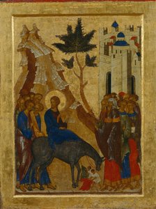 Der Einzug Christi in Jerusalem, 1497 von Anonymous Russian icon painter