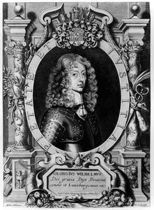 Porträt von Georg Wilhelm, Kurfürst von Brandenburg (1595-1640), graviert von Petr de Iode