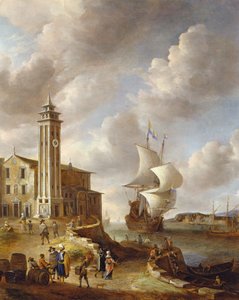 Der Heringpacker-Turm, Amsterdam, mit Figuren
