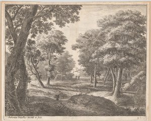 Ein Pfad durch den Wald von Anthonie Waterloo