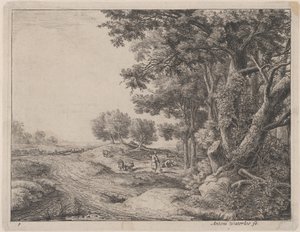 Ein Bauer mit einer Schaufel, 17. Jahrhundert von Anthonie Waterloo