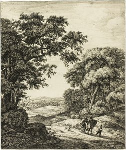 Hagars Abreise, aus Sechs Landschaftsmotiven aus dem Alten Testament von Anthonie Waterloo