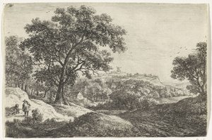 Hügellandschaft mit einem Dorf (Landschaften) von Anthonie Waterloo