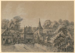 Mühlenwerk und Dorf an einem Teich von Anthonie Waterloo