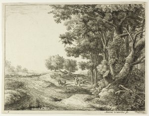 Bauer mit Schaufel von Anthonie Waterloo