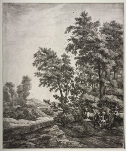Sechs große aufrechte Landschaften mit Szenen aus Ovids Metamorphosen: Merkur und Argus von Anthonie Waterloo