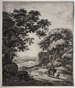 Sechs große aufrechte Landschaften mit Szenen aus dem Alten Testament
