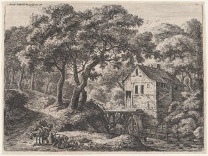 Die Mühle im Wald, 17. Jahrhundert von Anthonie Waterloo