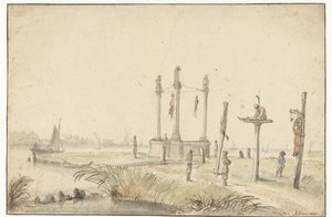 Galgenfeld am Rand von Volewijk von Anthonie van Borssom