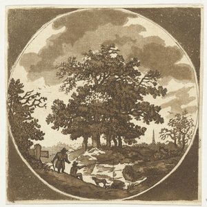 Landschaft mit Angler von Anthonie van den Bos