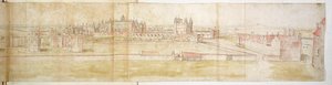 Hampton Court Palace von Norden, ca. 1544 von Anthonis van den Wyngaerde
