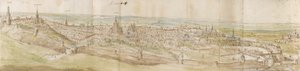 Panoramablick auf Leuven von Nordwesten, ca. 1550-1570