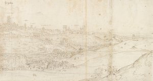 Panoramablick auf Segovia von Osten, ca. 1560-1570 von Anthonis van den Wyngaerde