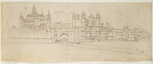 Die Kapelle und das Torhaus von Hampton Court, um 1544