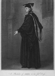Ein Bachelor of Arts in seiner vollen Kleidung, 1796 von Anthony Cardon