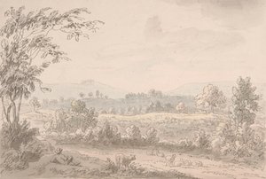 Landschaft mit Schäfer und Schafen von Anthony Devis