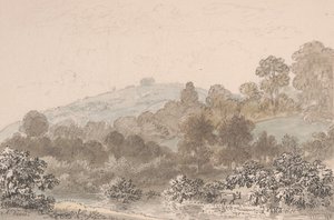 Landschaft mit Bach im Vordergrund von Anthony Devis