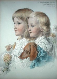 Porträt von Conrad und Violet Flower von Anthony Frederick Augustus Sandys