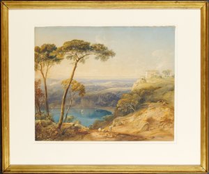 Der See von Nemi von Anthony Vandyke Copley Fielding