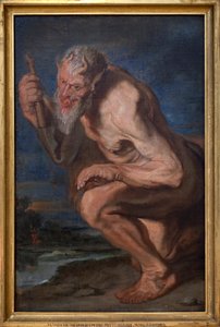 Marsyas kniend mit dem Aulos von Anthony van (attr. to) Dyck
