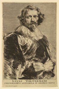 Porträt von Lucas Vorsterman I, aus den Icones Principum Virorum von Anthony van Dyck