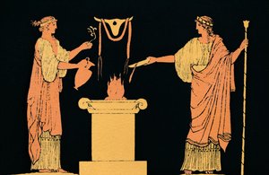 Opfergabe an die Toten