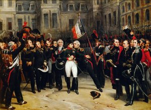 Napoleons Abschied von der kaiserlichen Garde im Hof des Palastes von Fontainebleau am 20. April
