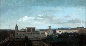 Die Kirche La Trinité des Monts, Rom, 19. Jahrhundert von Antoine Auguste Ernest Hebert