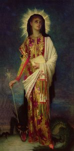 St. Margarete tötet den Drachen von Antoine Auguste Ernest Herbert or Hebert