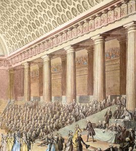 Französische Revolution: Geschenk von Schmuck durch Künstlerinnen an die Nationalversammlung am 7. September von Antoine Borel