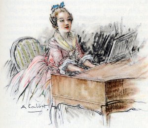 Charlotte spielt Cembalo von Antoine Calbet