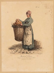 Der Kuchenverkäufer, Nummer 34 aus der Serie Die Rufe von Paris, graviert von Francois Seraphin Delpech (1778-1825)