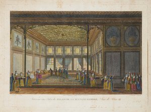 Innenansicht im Palast der Prinzessin Hatice Sultan, Halbschwester von Sultan Selim III., ca. 1810