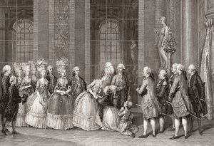 Marie Antoinette besucht von der Familie Bellegarde von Antoine Jean Duclos