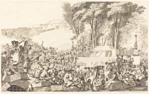 Der Brunnen der Regeneration auf den Trümmern der Bastille, 10. April 1793
