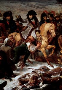 Feldzug in Preußen und Polen (1806-1807): Napoleon I. auf dem Schlachtfeld von Eylau am 9. Februar 1807 (Detail). Gemälde von Antoine Jean Gros
