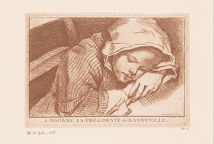 Schlafendes Mädchen von Antoine Joseph Dezallier d