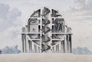 Entwurf für ein Haus für einen Kosmopoliten, 1783 (Detail)