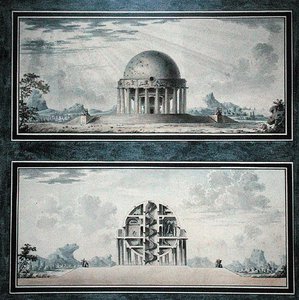Entwurf für ein Haus für einen Kosmopoliten, 1783 (Detail)