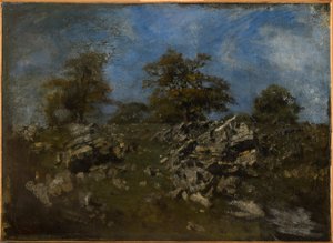 Landschaft mit Felsen von Antoine Louis Barye