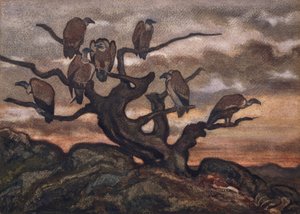 Geier auf einem Baum, 1810-75 von Antoine Louis Barye