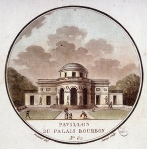 Pavillon des Palais Bourbon, Paris. In malerischen Ansichten der Hauptgebäude von Paris von Sergeant